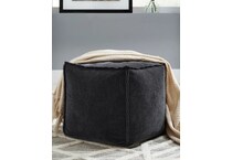 ashley furniture black pouf   