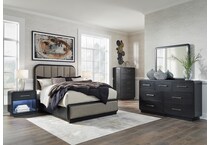 ashley furniture black single drawer lifestyle image   