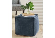 ashley furniture blue pouf   