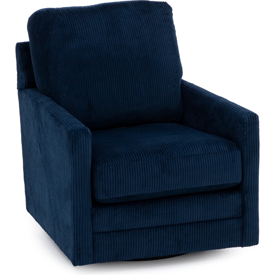 ashley furniture blue swivel chair   