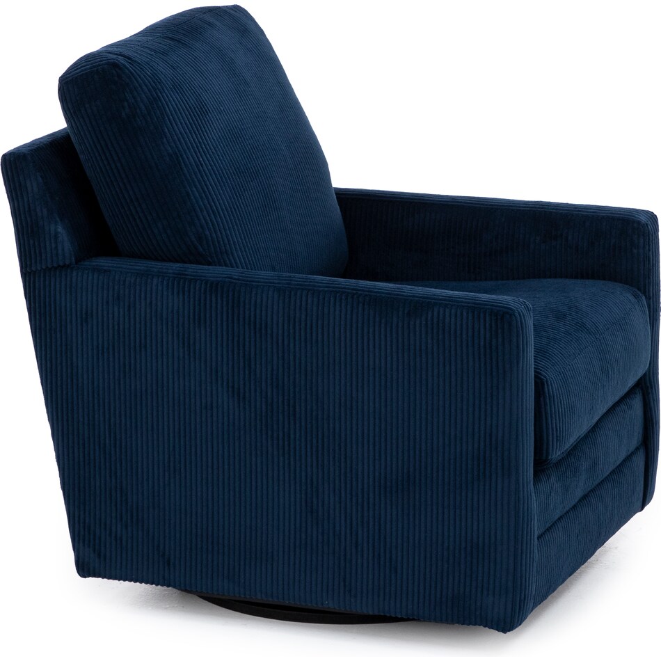 ashley furniture blue swivel chair   