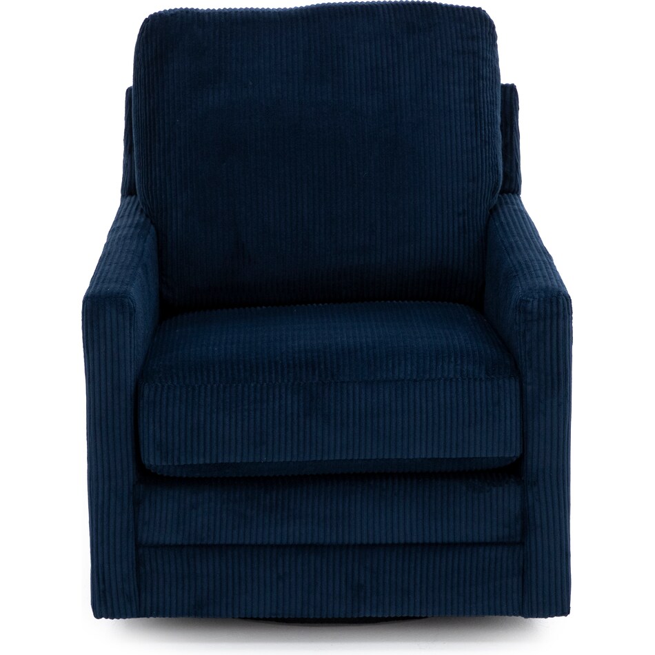ashley furniture blue swivel chair   