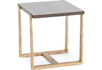 ashley furniture brown top antiqued gold base end table cpr  