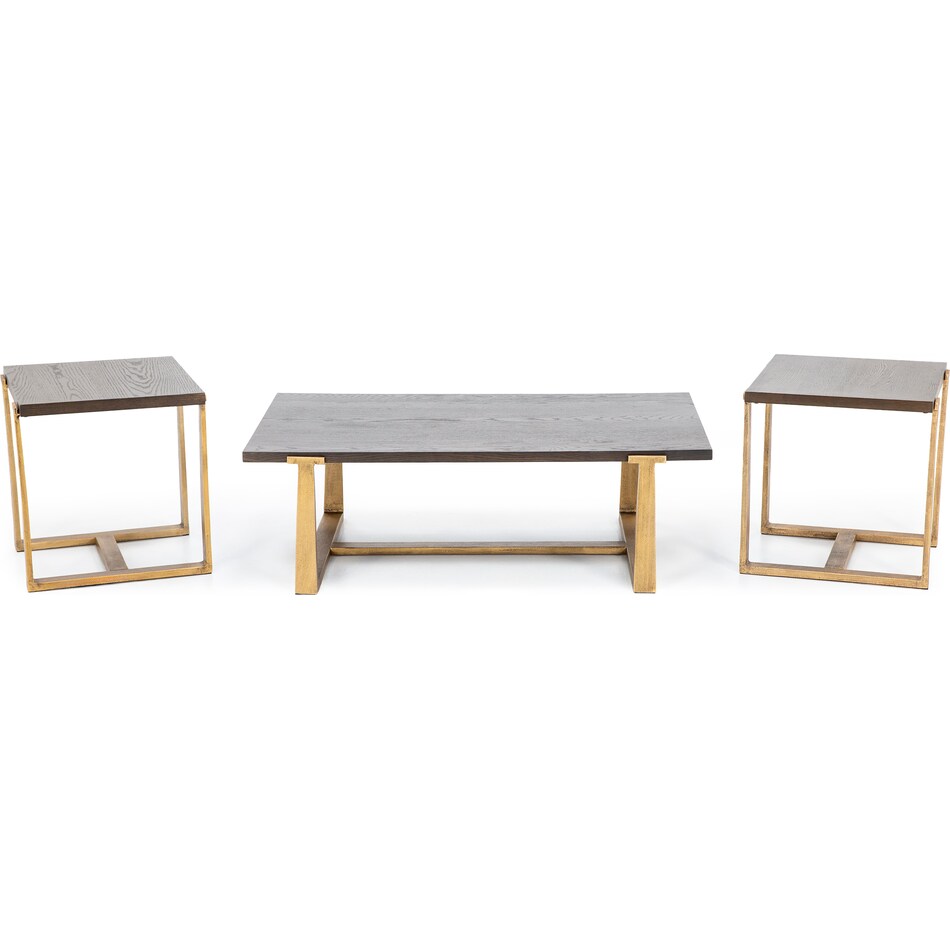 ashley furniture brown top antiqued gold base end table cpr  
