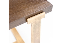 ashley furniture brown top antiqued gold base end table cpr  