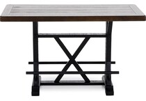 ashley furniture brown black inch bar height table rectangle   