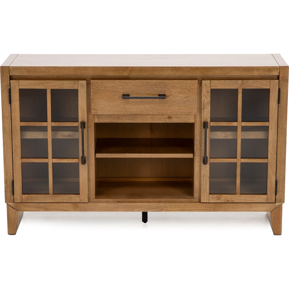 ashley furniture brown buffet server sideboard   