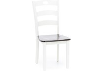 ashley furniture brown cream inch standard seat height side chair   