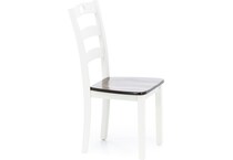 ashley furniture brown cream inch standard seat height side chair   