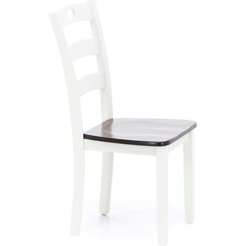 ashley furniture brown cream inch standard seat height side chair   