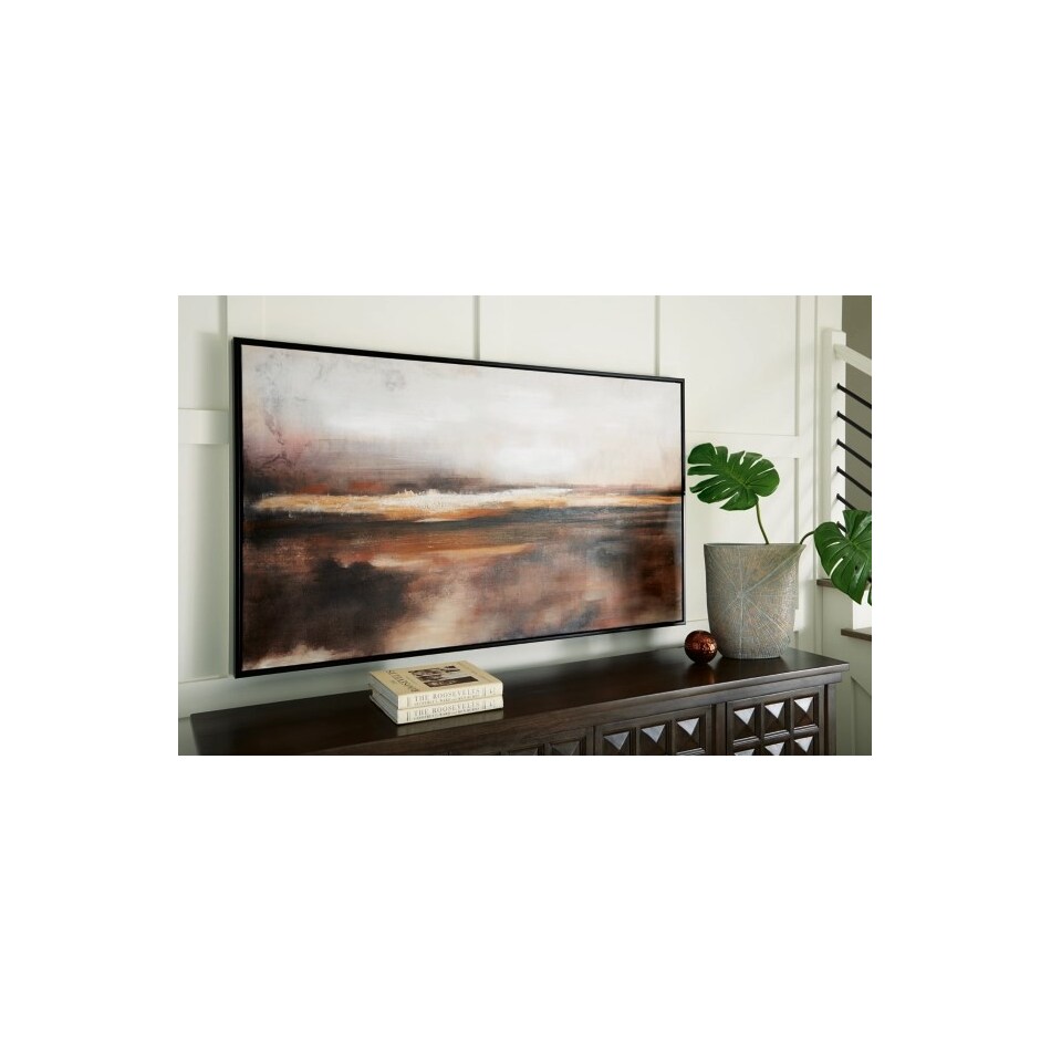 ashley furniture brown paintings   