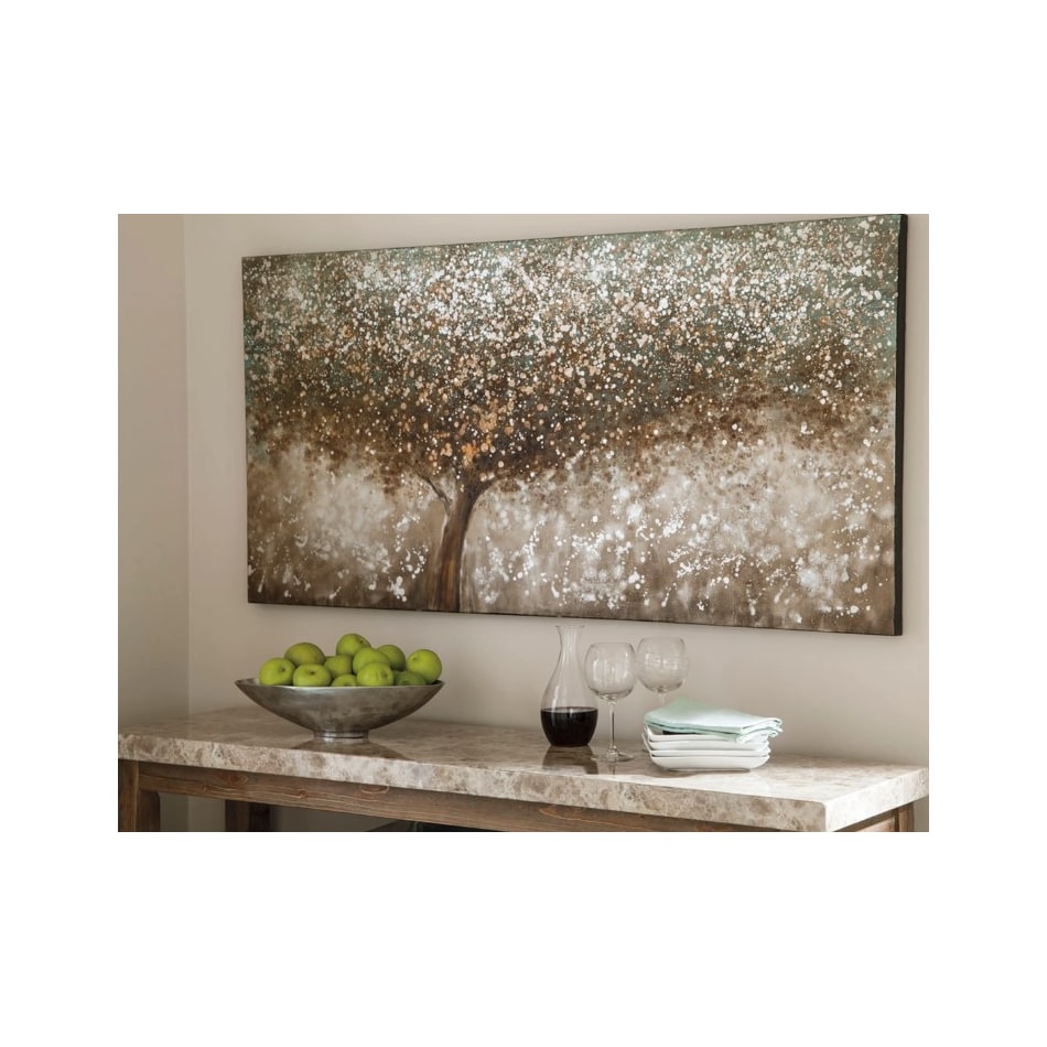 ashley furniture brown paintings   