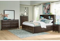 ashley furniture brown queen bed package lifestyle image sqp  