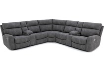 ashley furniture grey mtn fab sectional pkg  
