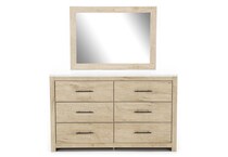 ashley furniture light natural mirror   