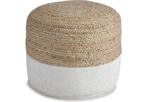 ashley furniture tan pouf   