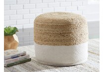 ashley furniture tan pouf   