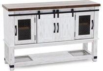 ashley furniture vintage white buffet server sideboard   