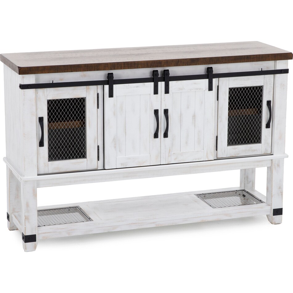 ashley furniture vintage white buffet server sideboard   