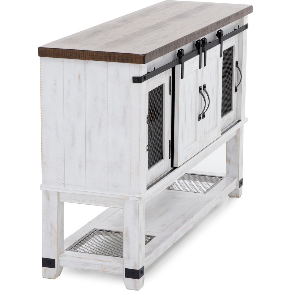 ashley furniture vintage white buffet server sideboard   