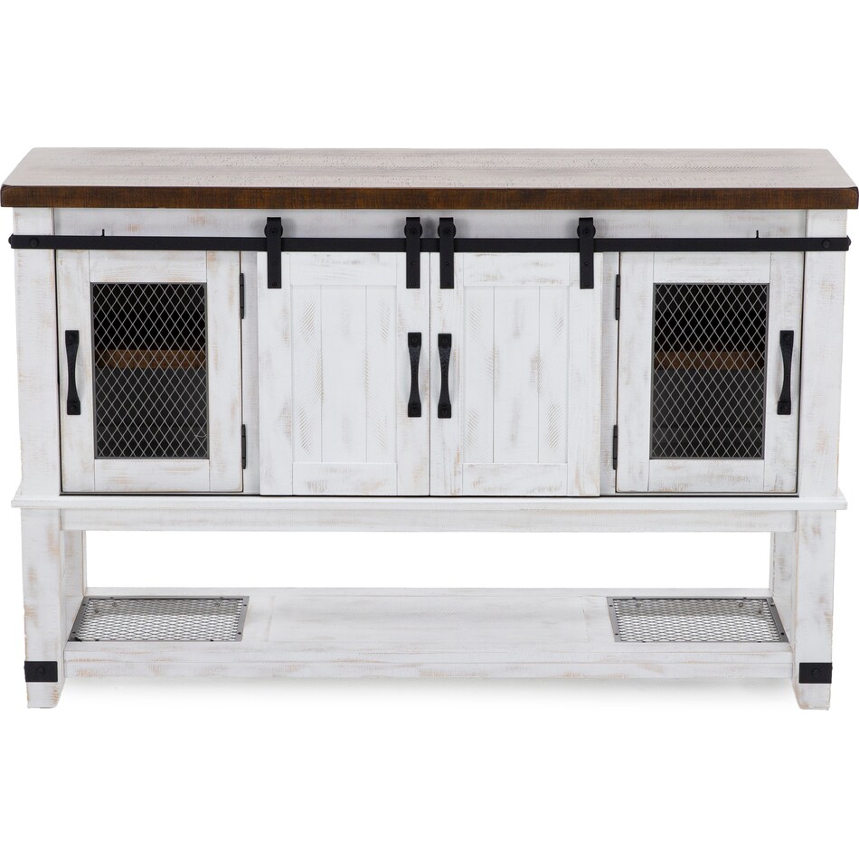 ashley furniture vintage white buffet server sideboard   