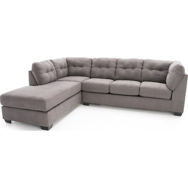 Adler 2-pc. Sectional with Left Chaise in Charcoal