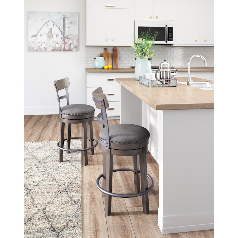 ashx grey inch & over bar seat stool   