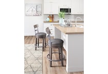 ashx grey inch & over bar seat stool   