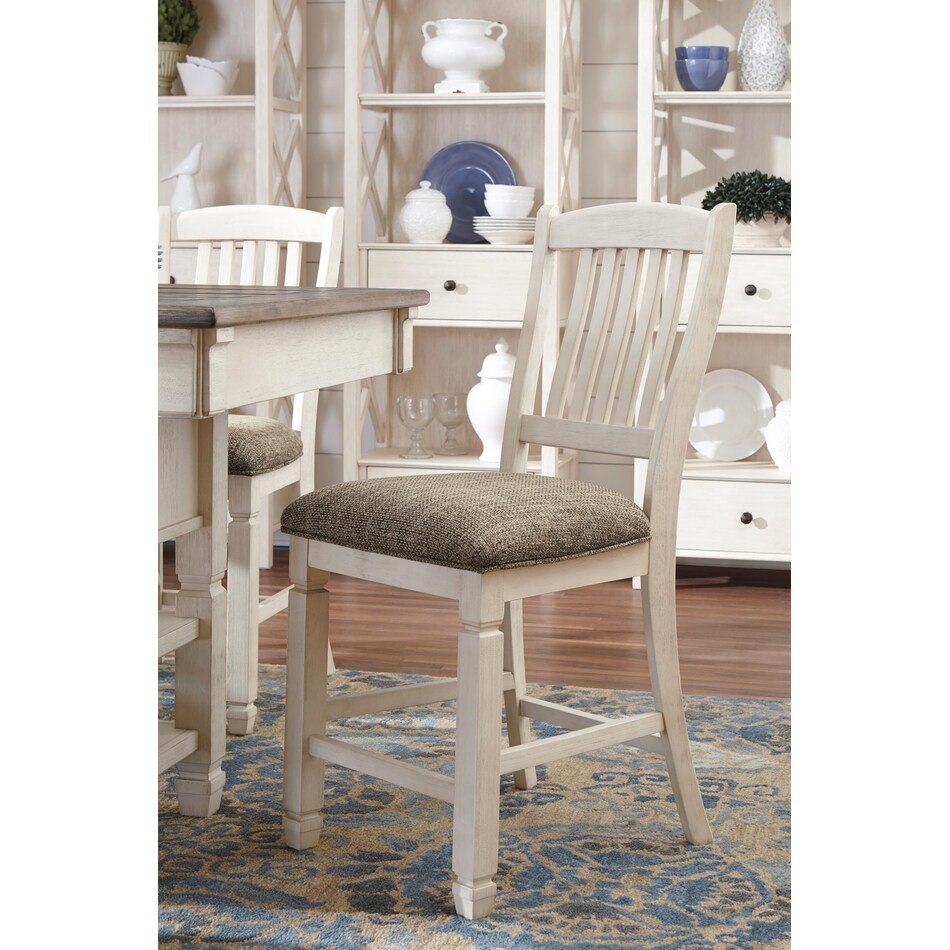 ashx white inch & over bar seat stool   