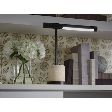 Travertine Brown Desk Lamp 17"H