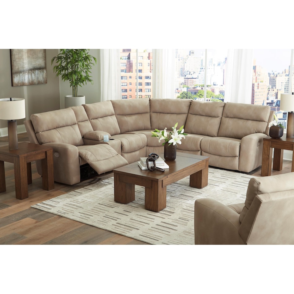 ashy beige mtn fab sectional zpkg  