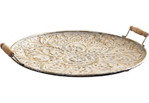 ashy beige ottoman tray   