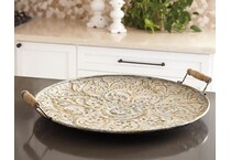 ashy beige ottoman tray   