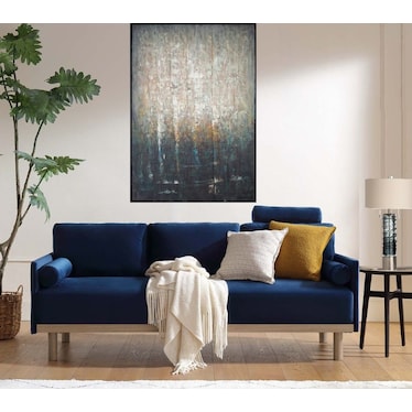Moody Abstract Framed Painting 48"W x 72"H