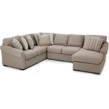 Mae 4-Pc. Sectional With Next-Gen Nuvella Performance Fabric