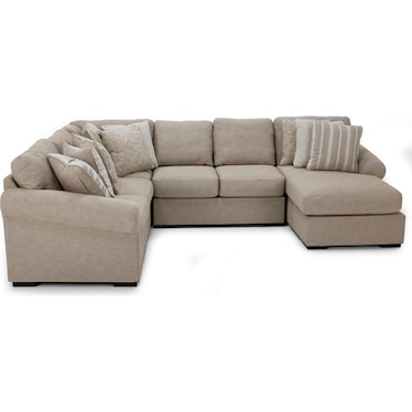 Mae 4-Pc. Sectional With Next-Gen Nuvella Performance Fabric