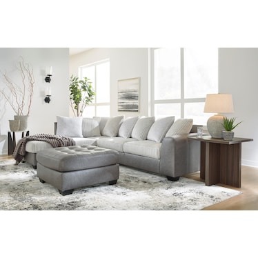 Clare 2-Pc. Sectional In Bixworth Alloy In Left-Facing