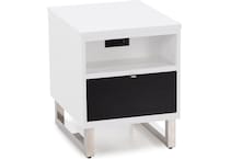 ashy black & white chairside table cnt  