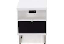 ashy black & white chairside table cnt  