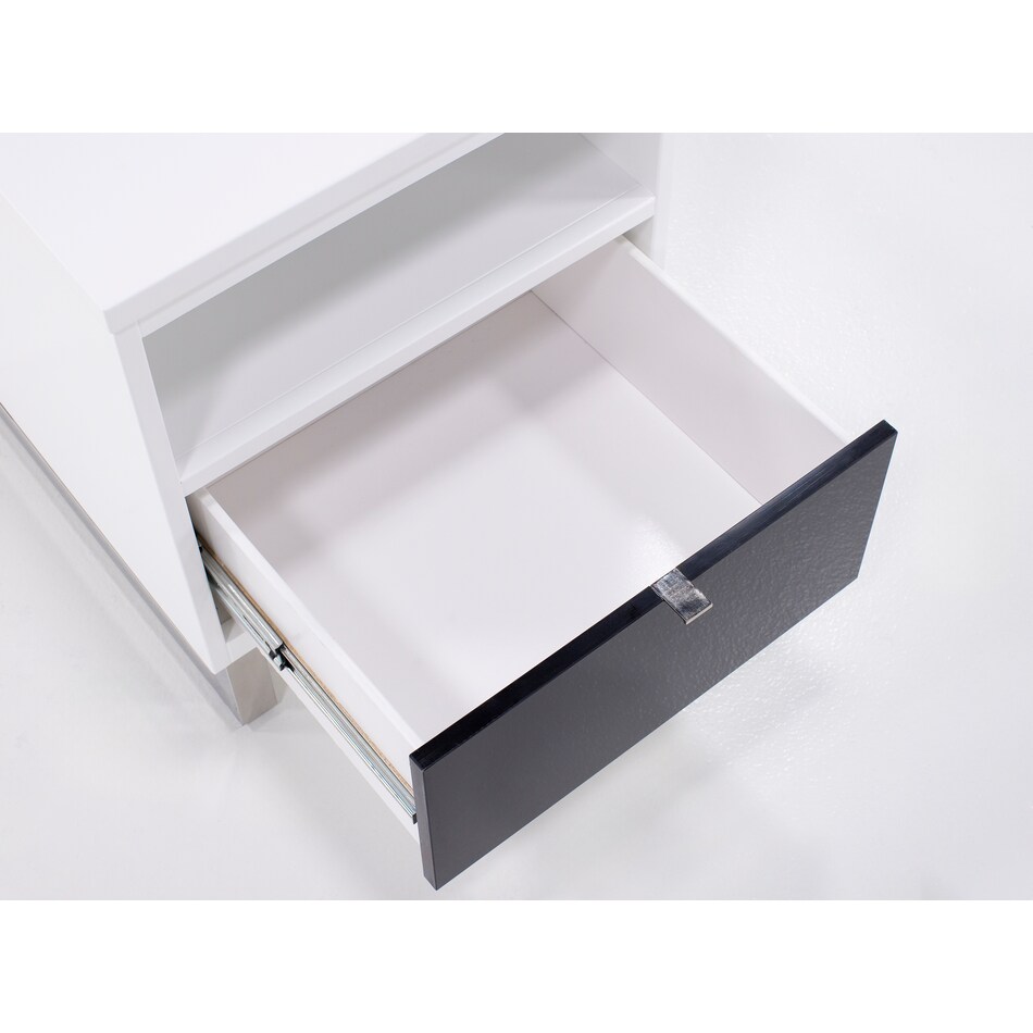 ashy black & white chairside table cnt  