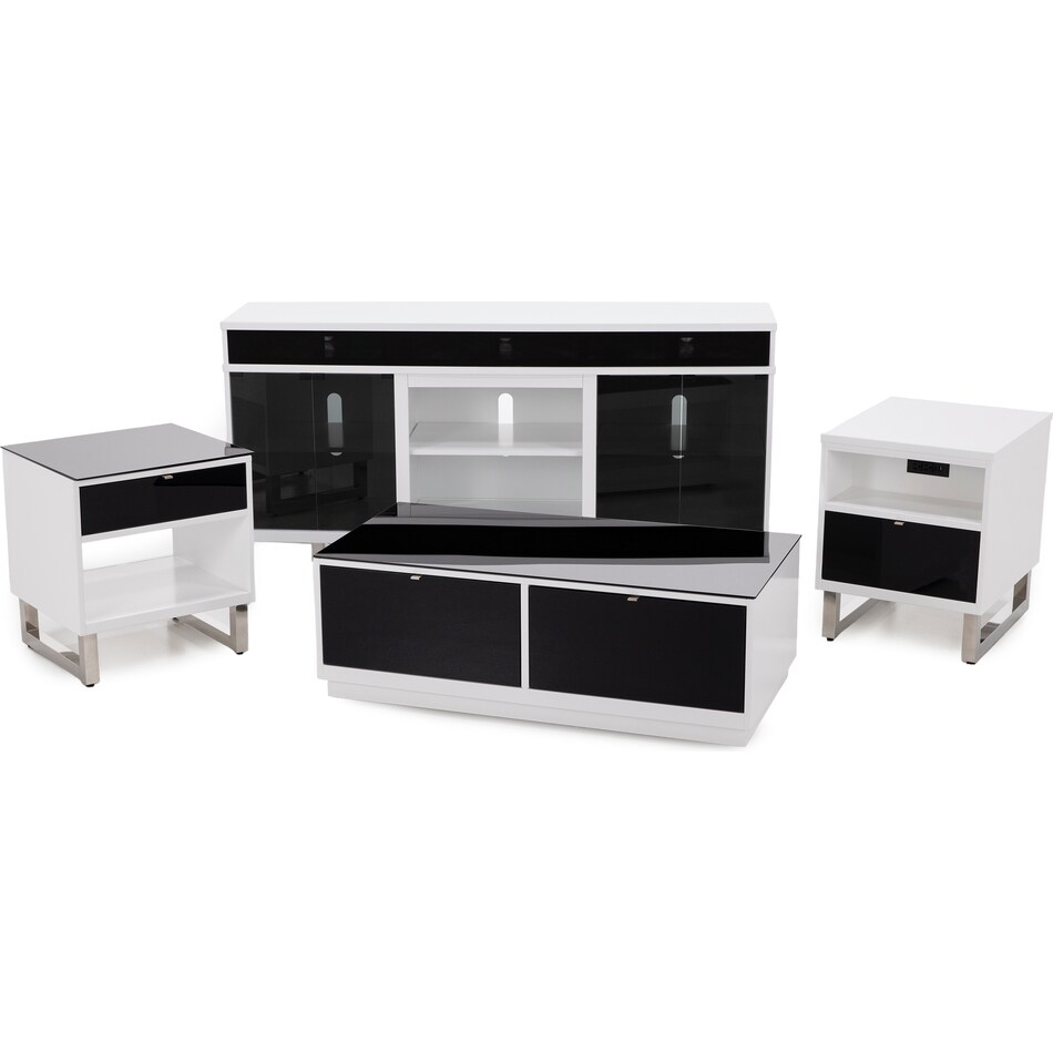 ashy black & white chairside table cnt  