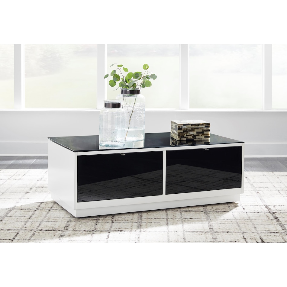ashy black & white cocktail table cnt  
