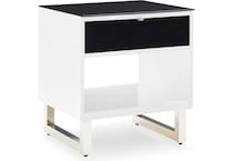 ashy black & white end table cnt  