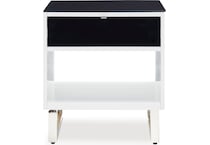 ashy black & white end table cnt  