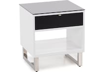 ashy black & white end table cnt  