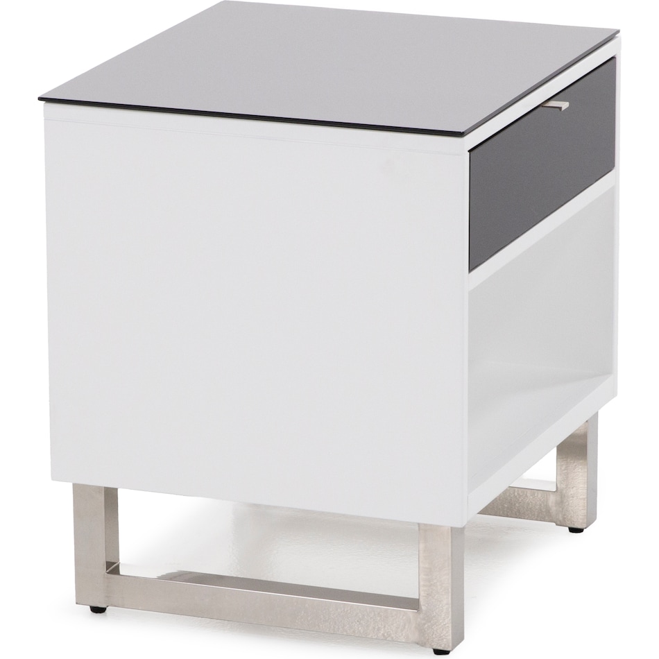 ashy black & white end table cnt  