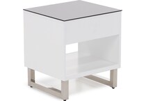 ashy black & white end table cnt  