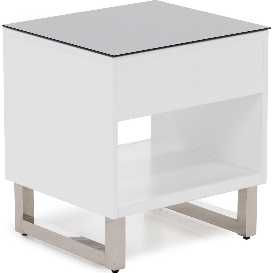ashy black & white end table cnt  