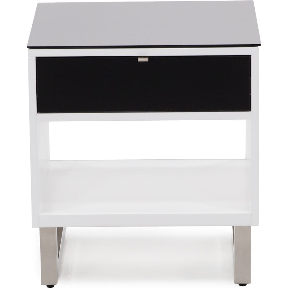 ashy black & white end table cnt  
