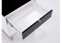 ashy black & white end table cnt  
